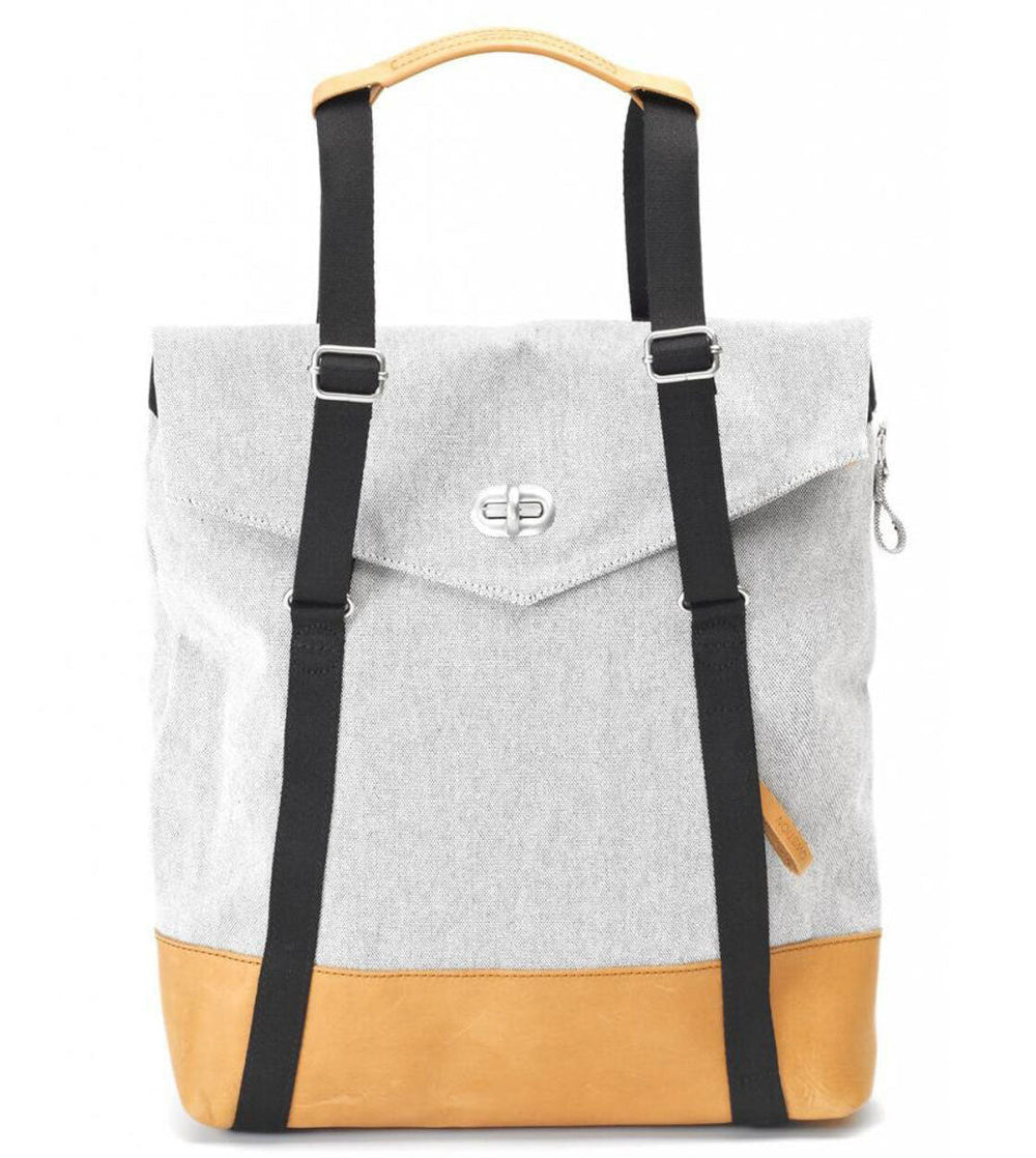 Qwstion Bag Tote raw blend natural leather
