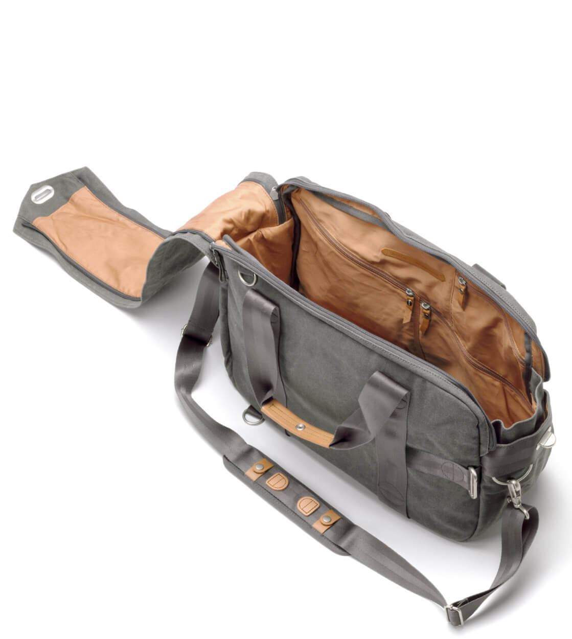 Qwstion Bag Weekender organic washed grey