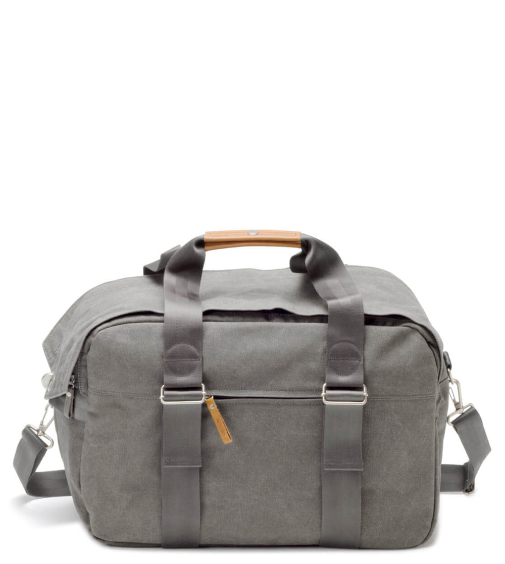 Qwstion Bag Weekender organic washed grey