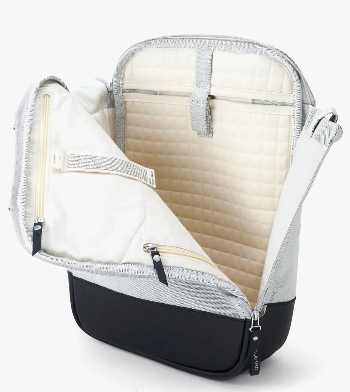 Qwstion Bananatex Daypack gravel black leather