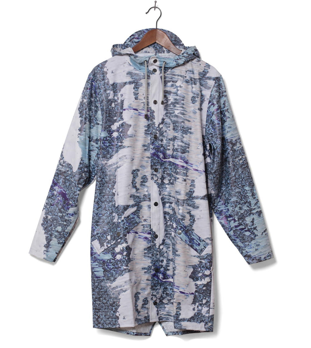 Rains Rainjacket Long Andrew Salgado blue paint camo