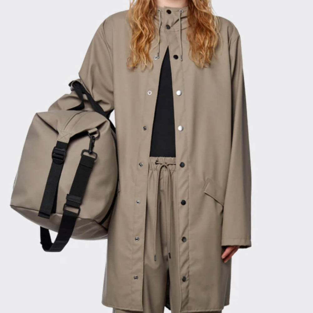 Rains Rainjacket Long brown taupe