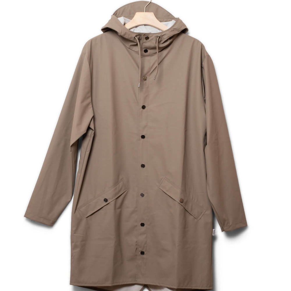 Rains Rainjacket Long brown taupe