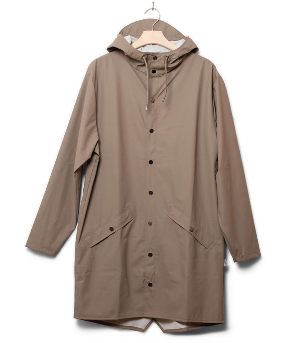 Rains Rainjacket Long brown taupe