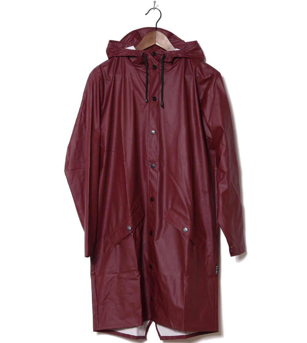 Rains Rainjacket Long red bordeaux
