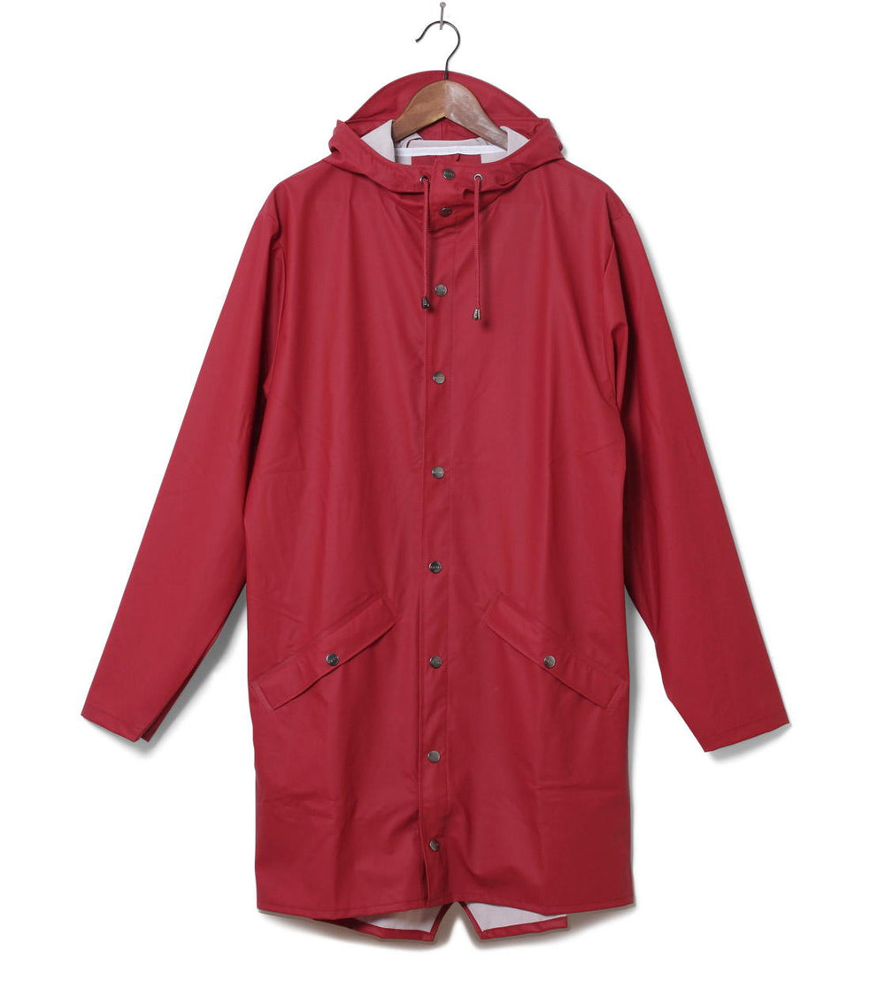 Rains Rainjacket Long red scarlet