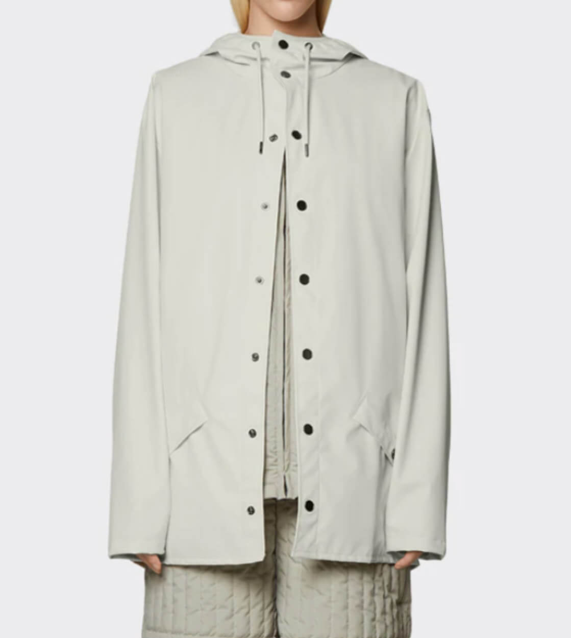 Rains Rainjacket Short offwhite fossil