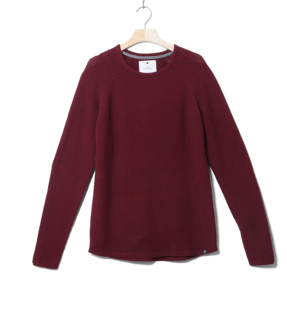 Revolution Knit Pullover 6261 red bordeaux