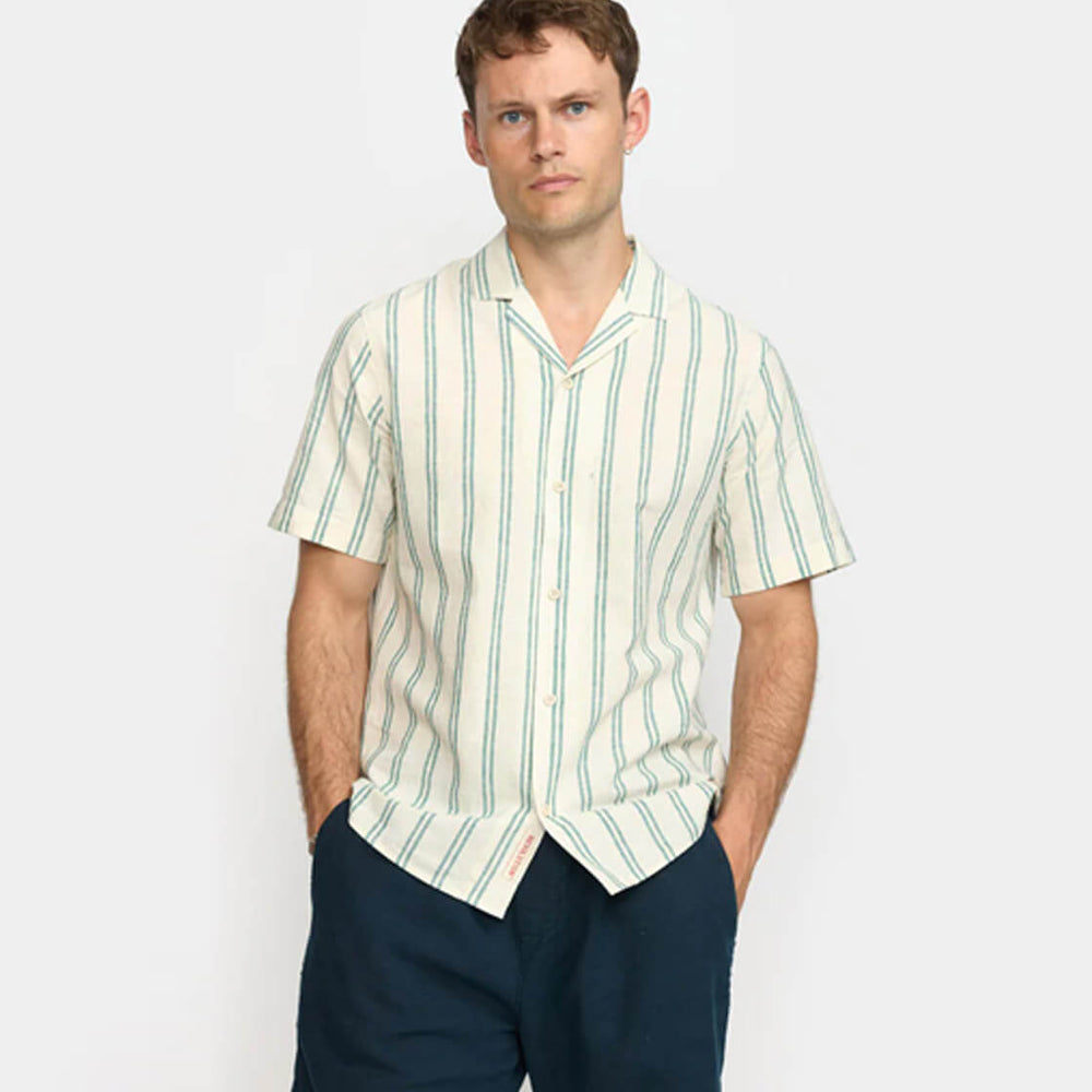 Revolution Shirt SS 3865 Cuban white petrol