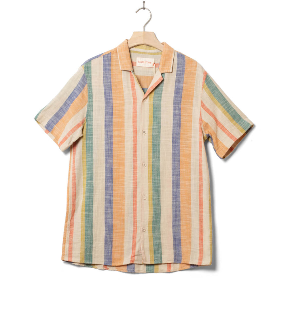 Revolution Shirt SS 3918 Cuban multi orange
