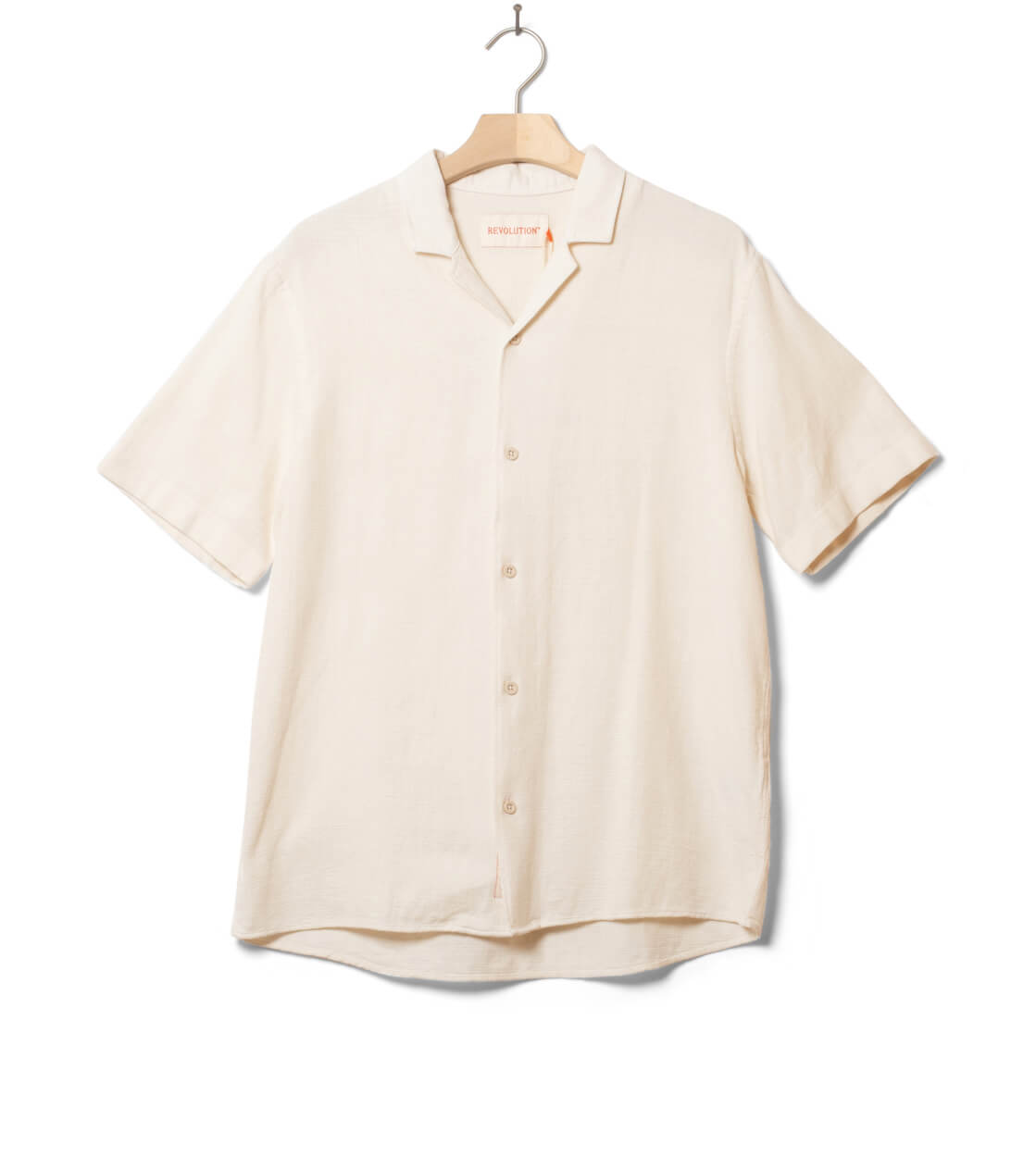 Revolution Shirt SS 3927 Cuban beige offwhite