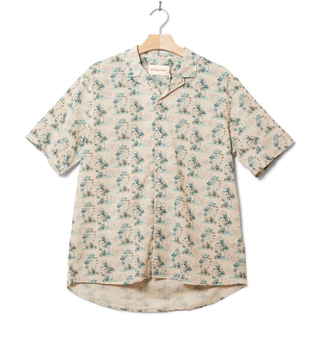 Revolution Shirt SS 3938 beige light blue