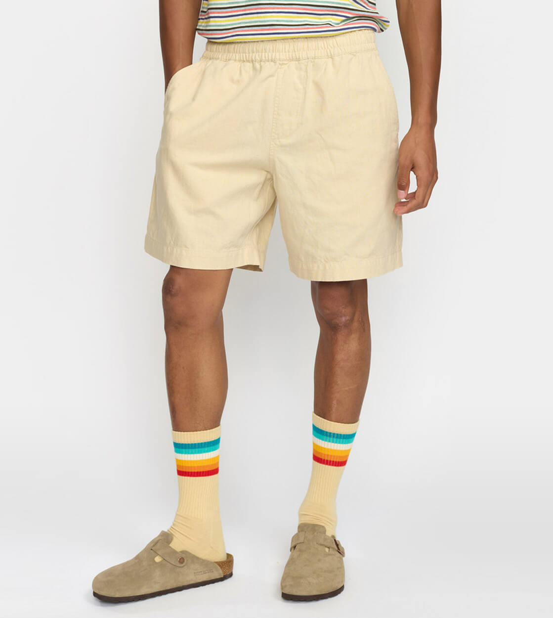 Revolution Shorts 4065 Linen beige offwhite