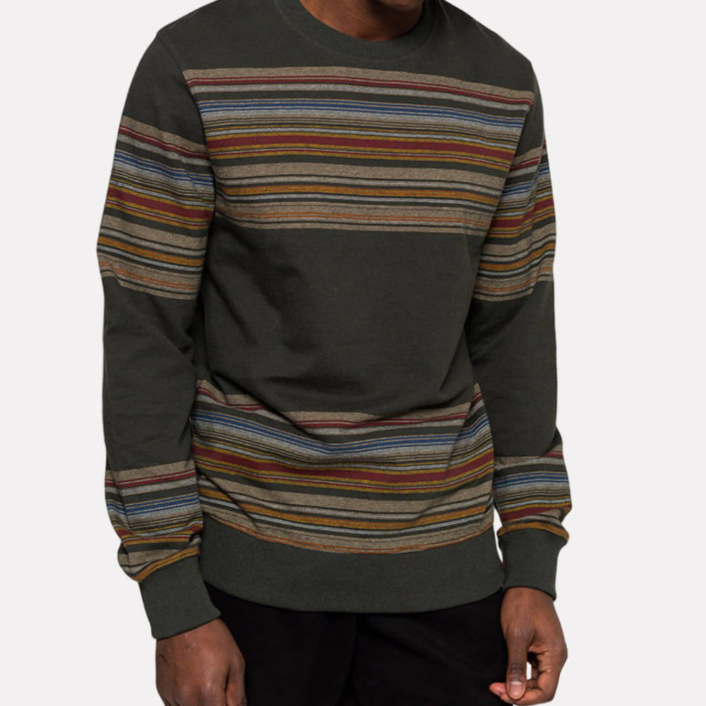 Revolution Sweater 2653 Striped green army