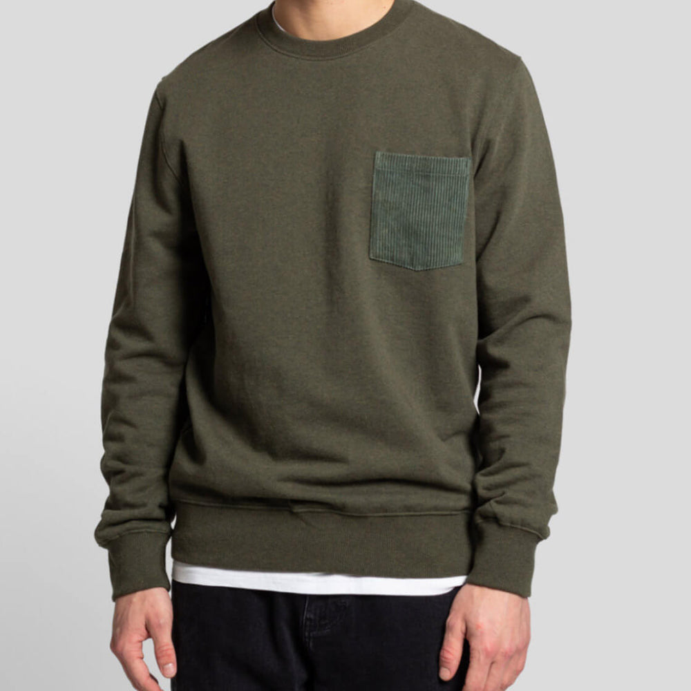 Revolution Sweater 2690 green army melange