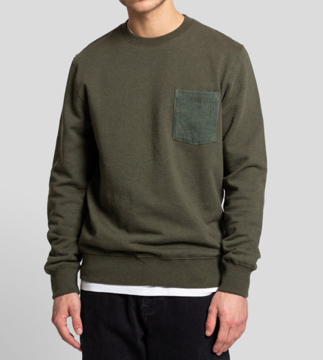 Revolution Sweater 2690 green army melange