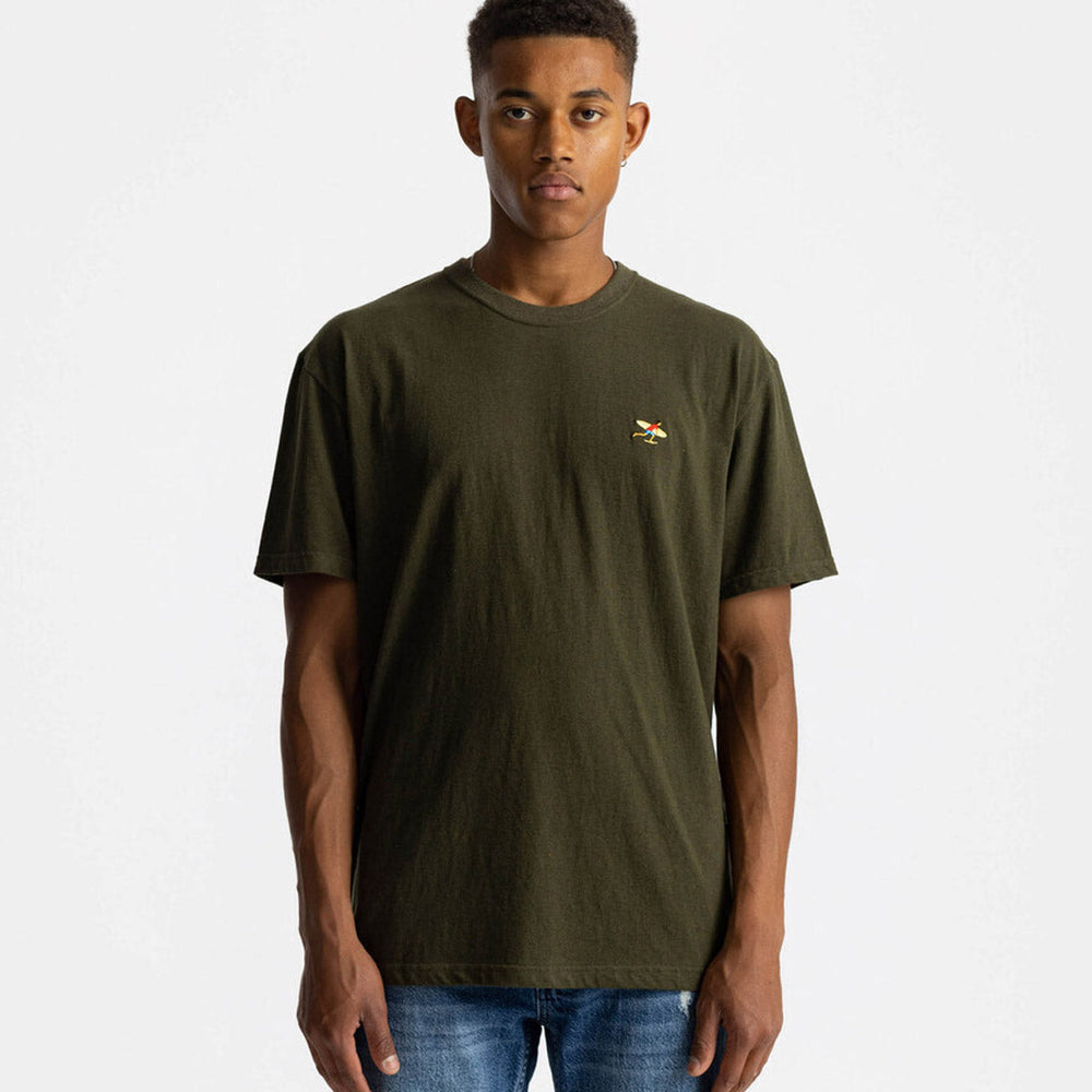 Revolution T-Shirt 1318 AWA green army melange