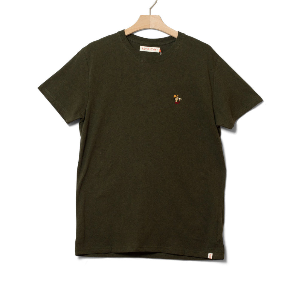 Revolution T-Shirt 1339 ZIP green army melange