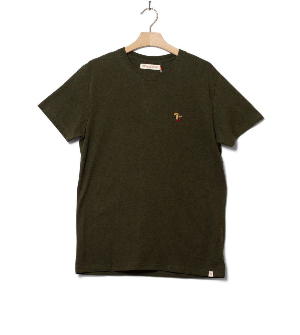 Revolution T-Shirt 1339 ZIP green army melange