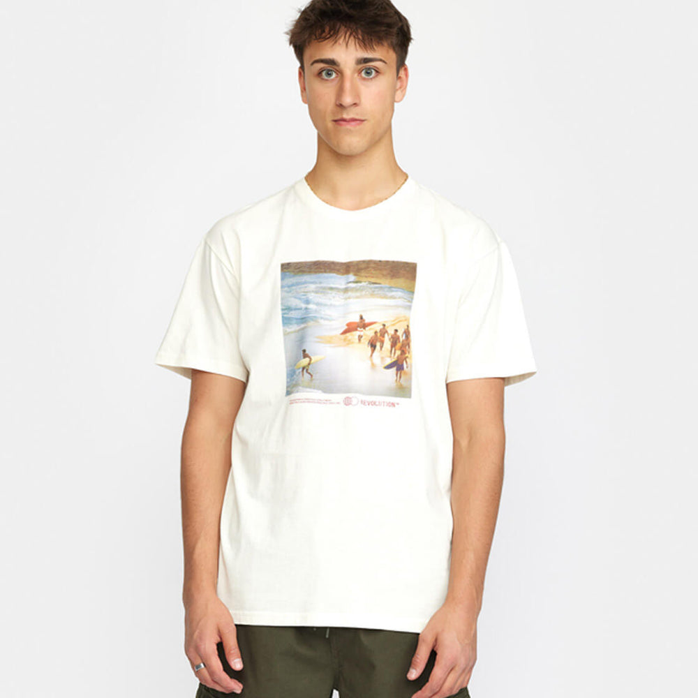 Revolution T-Shirt 1371 WAI beige offwhite