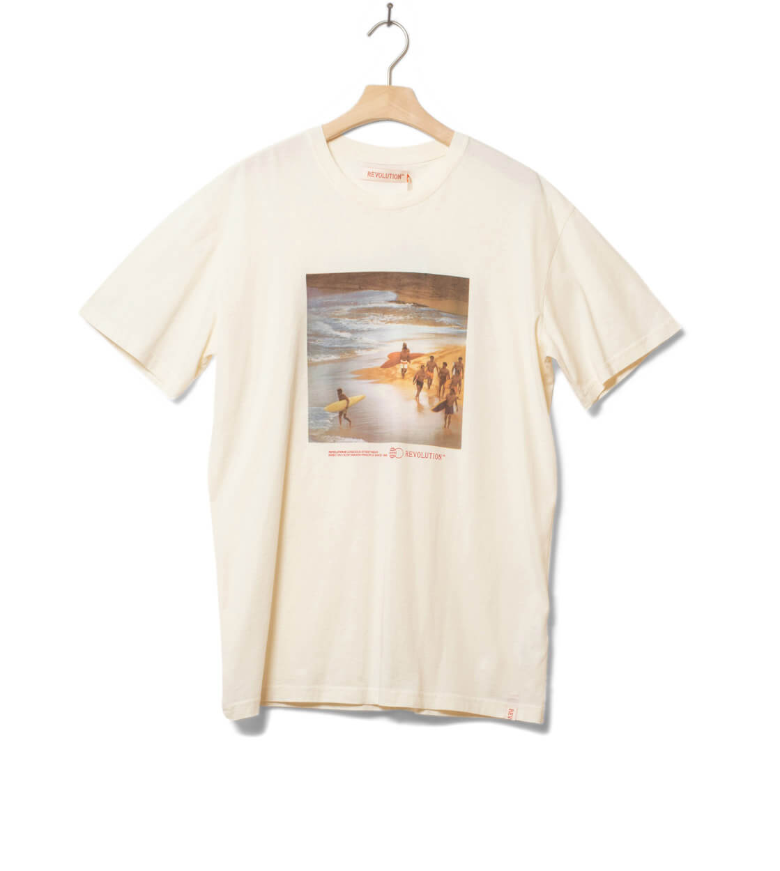 Revolution T-Shirt 1371 WAI beige offwhite