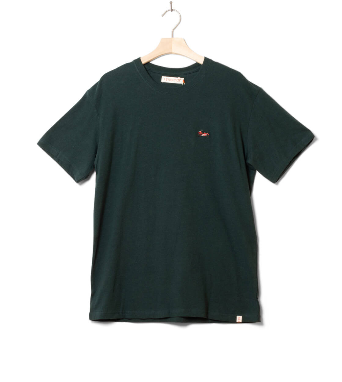 Revolution T-Shirt 1378 PUC green dark melange