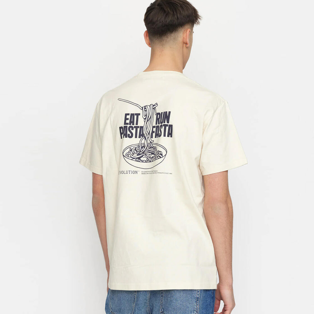 Revolution T-Shirt 1387 Eat beige offwhite