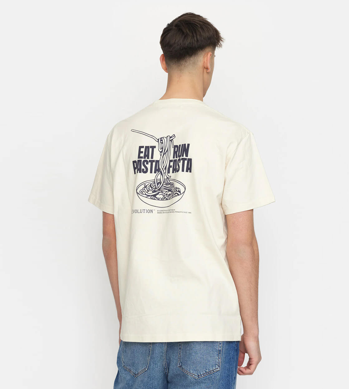 Revolution T-Shirt 1387 Eat beige offwhite