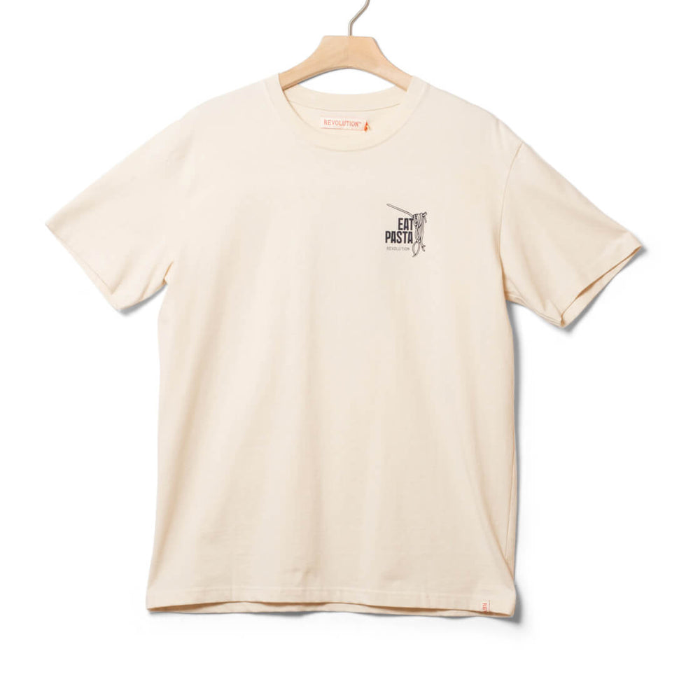 Revolution T-Shirt 1387 Eat beige offwhite