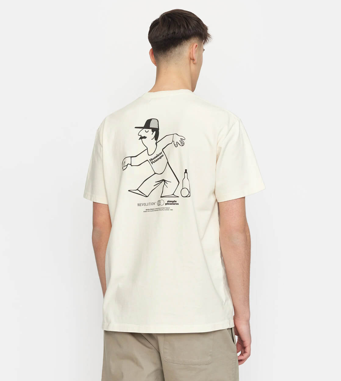 Revolution T-Shirt 1387 Pet beige offwhite