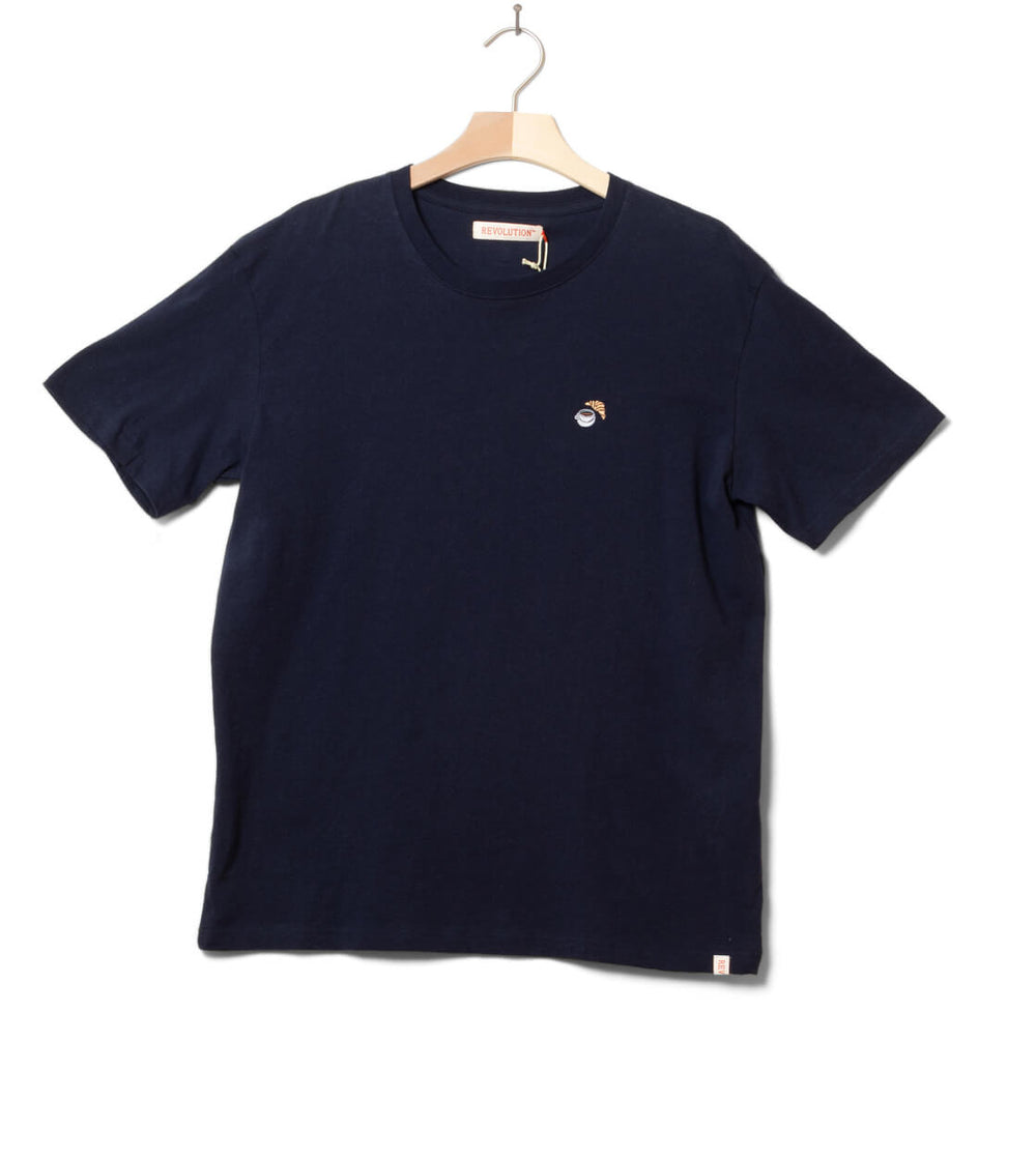 Revolution T-Shirt 1390 Ess blue navy melange