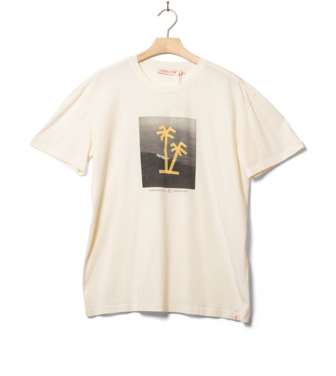 Revolution T-Shirt 1392 Tap beige offwhite