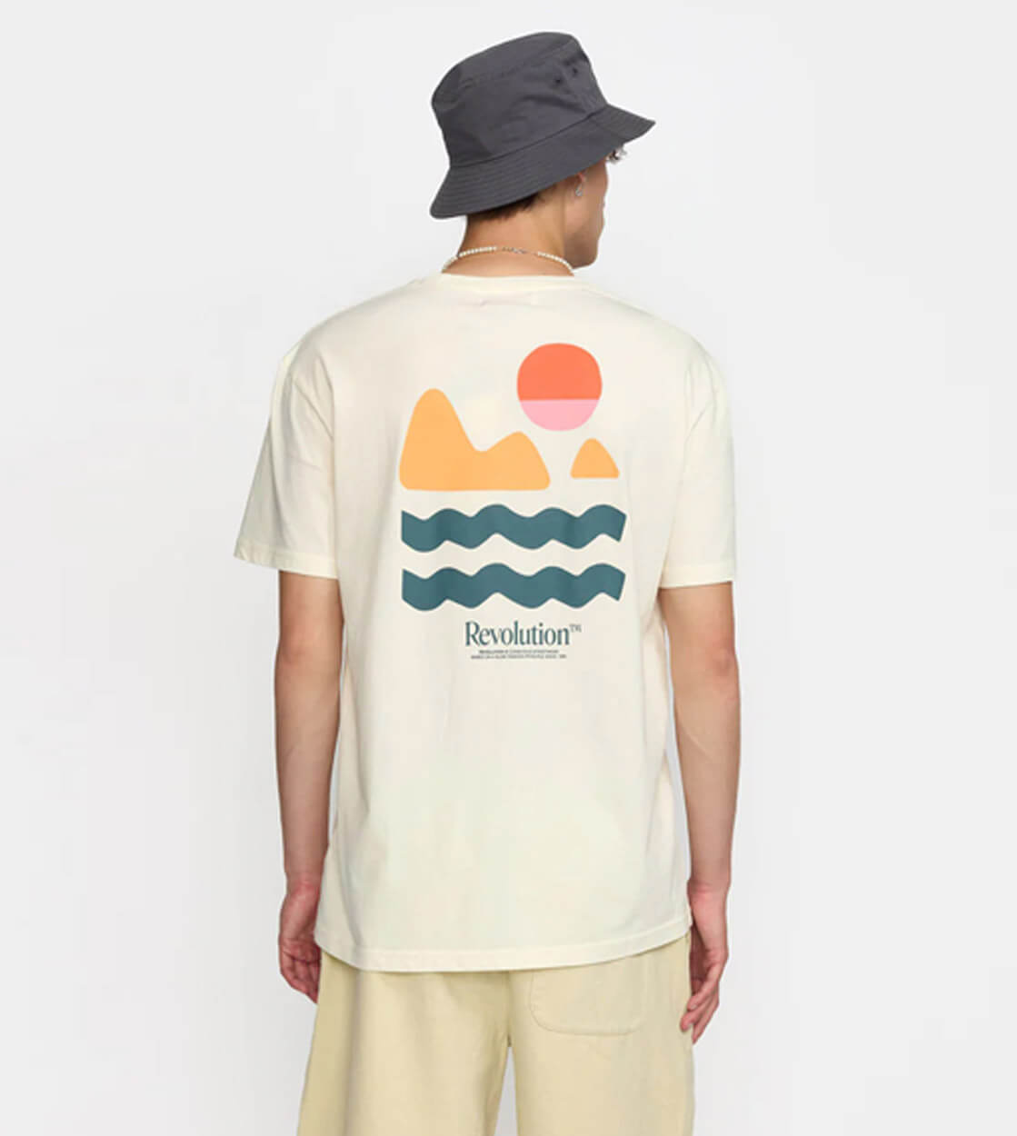 Revolution T-Shirt 1393 Mou beige offwhite