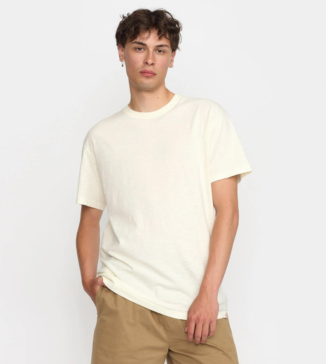 Revolution T-Shirt 1398 Loose beige offwhite