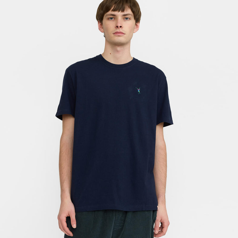 Revolution T-Shirt 1425 JUM blue navy melange