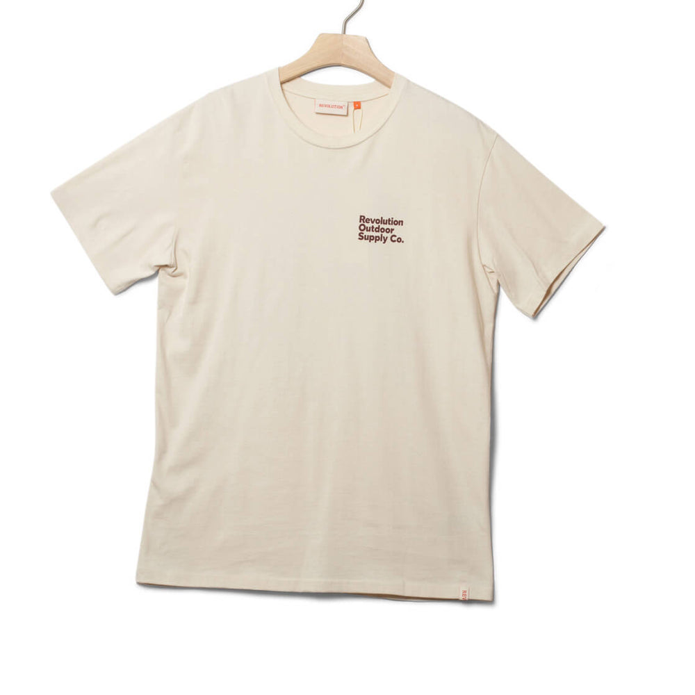 Revolution T-Shirt 1428 Mou beige offwhite