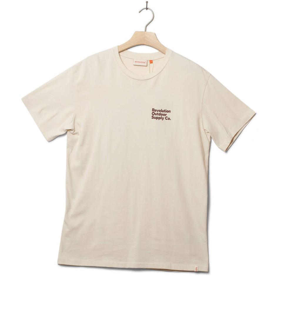 Revolution T-Shirt 1428 Mou beige offwhite