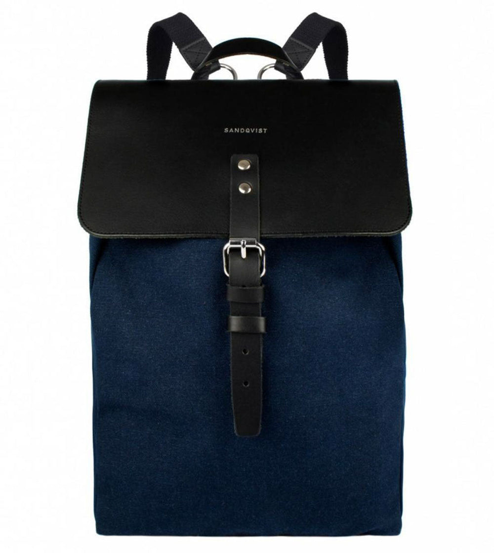 Sandqvist Backpack Alva blue w. black