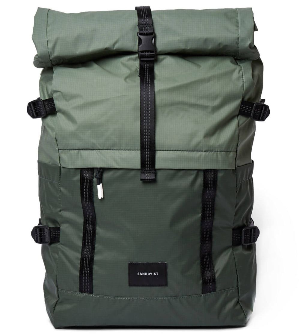 Sandqvist Backpack Bernt LW green multi dusty