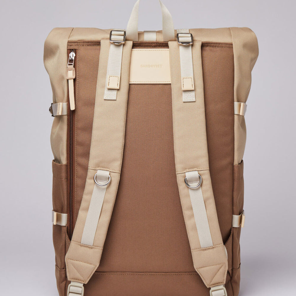 
                      
                        Sandqvist Backpack Bernt beige multi brown with natural leather
                      
                    