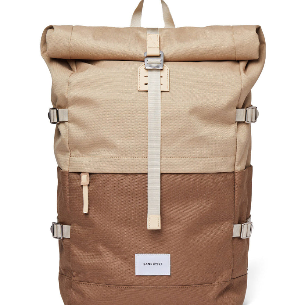 
                      
                        Sandqvist Backpack Bernt beige multi brown with natural leather
                      
                    