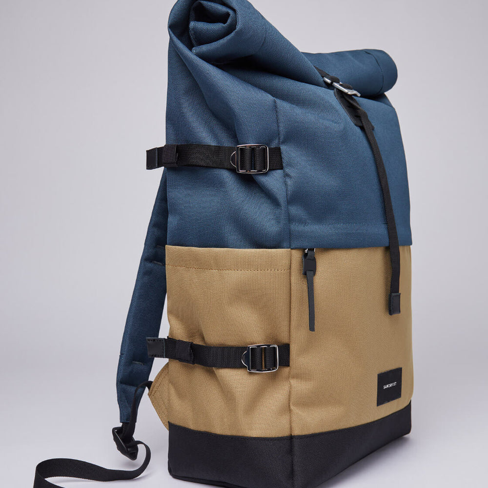 
                      
                        Sandqvist Backpack Bernt blue multi steel/bronze/black
                      
                    
