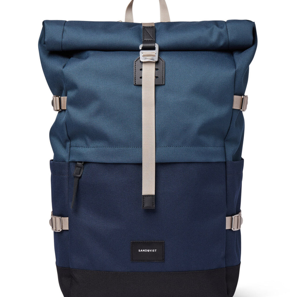 
                      
                        Sandqvist Backpack Bernt blue multi steel/navy blue
                      
                    