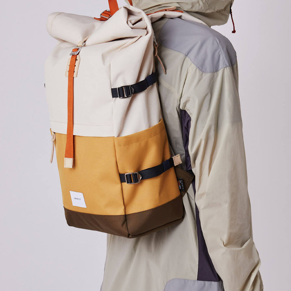 
                      
                        Sandqvist Backpack Bernt multi yellow/sand/olive/natural leather
                      
                    