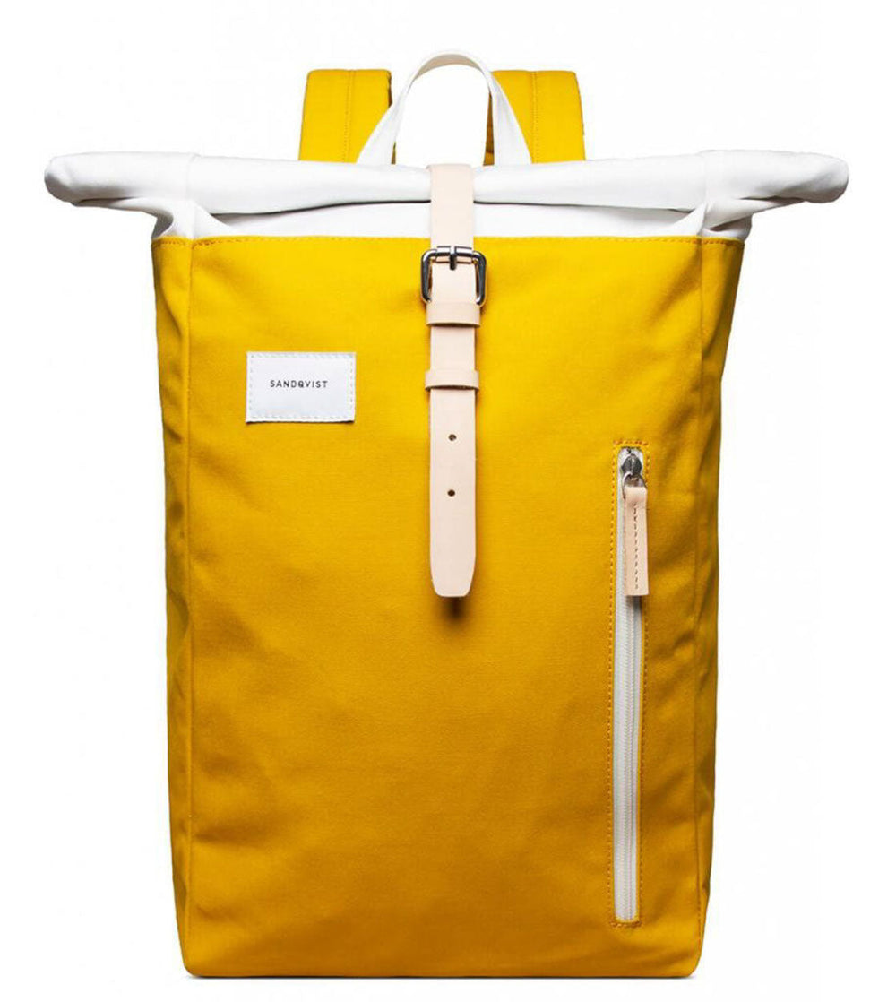 Sandqvist Backpack Dante yellow multi/white off