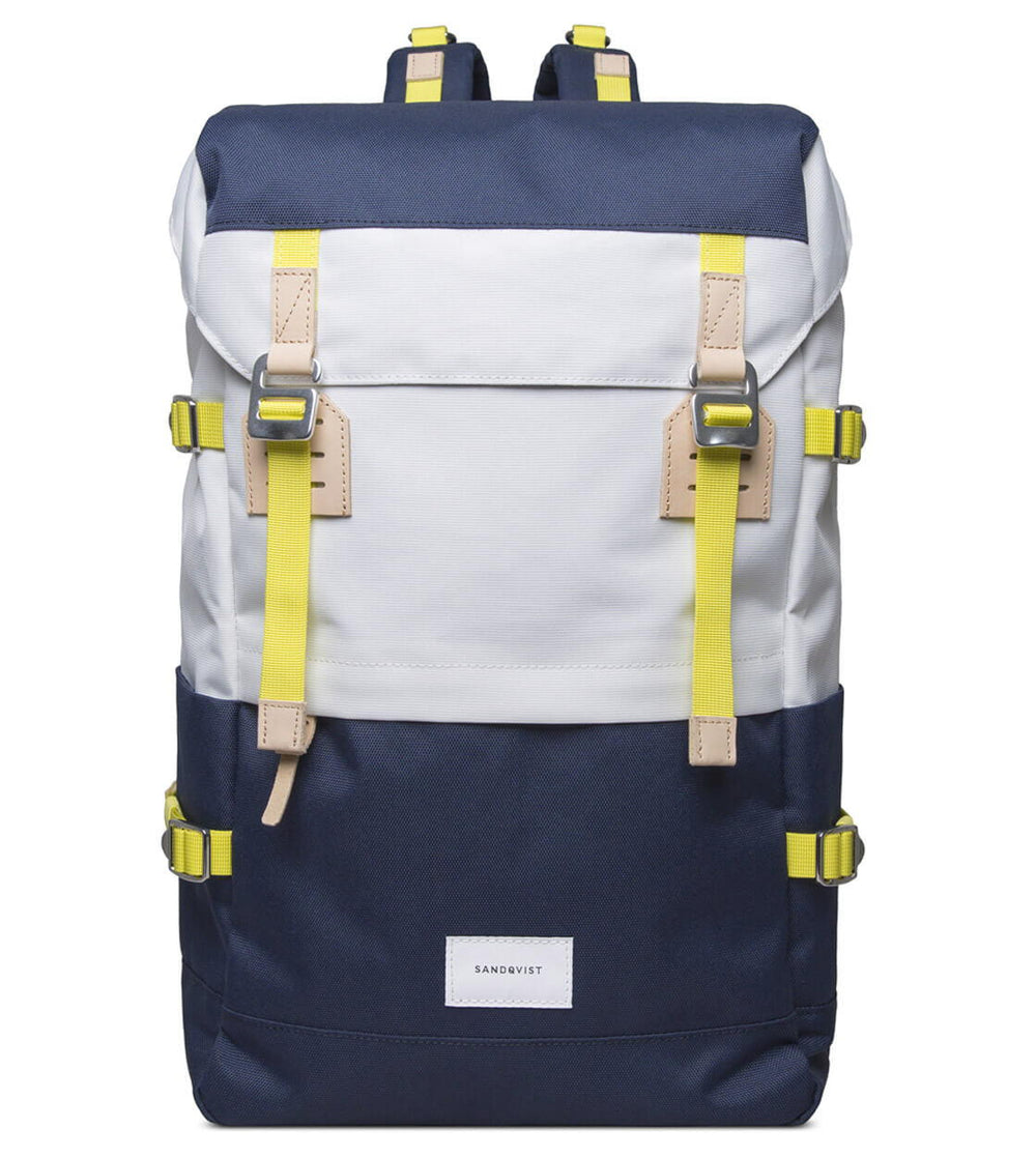 Sandqvist Backpack Harald blue/multi white off