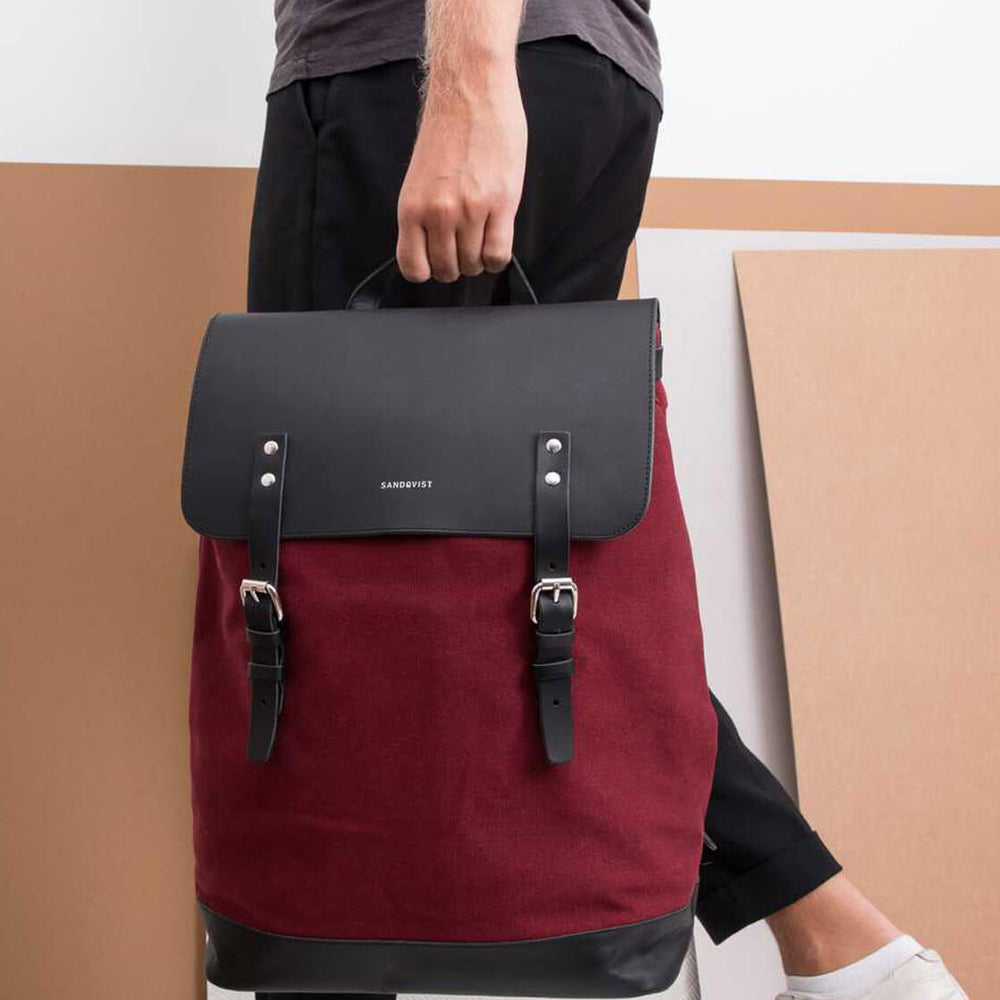 
                      
                        Sandqvist Backpack Hege red burgundy
                      
                    