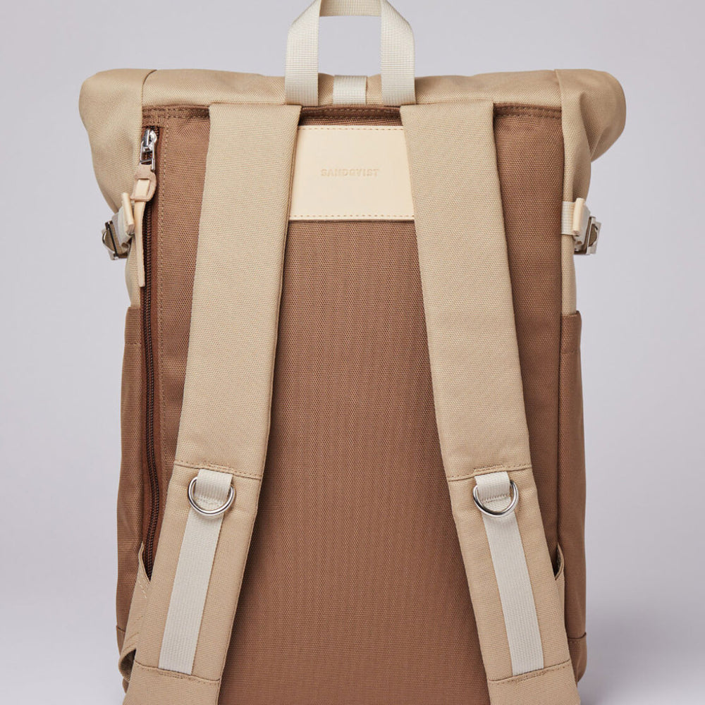 
                      
                        Sandqvist Backpack Ilon beige multi brown with natural leather
                      
                    