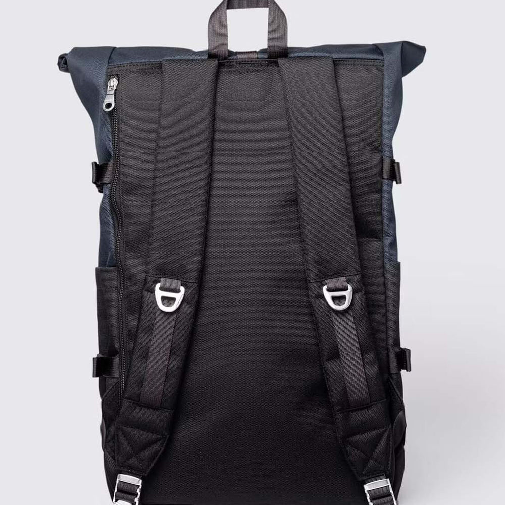 
                      
                        Sandqvist Backpack Rolltop L Icon blue multi black/ navy with black leather
                      
                    