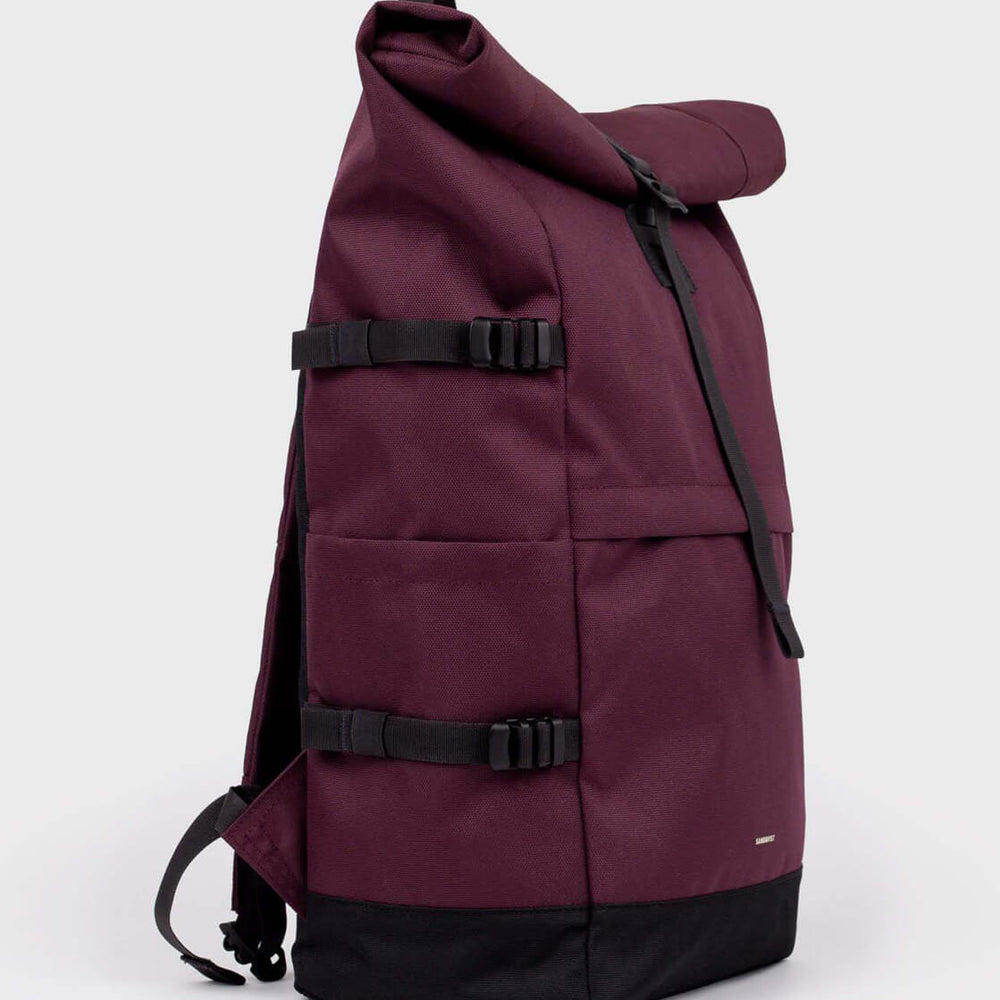 Sandqvist Backpack Rolltop L Icon red cabernet